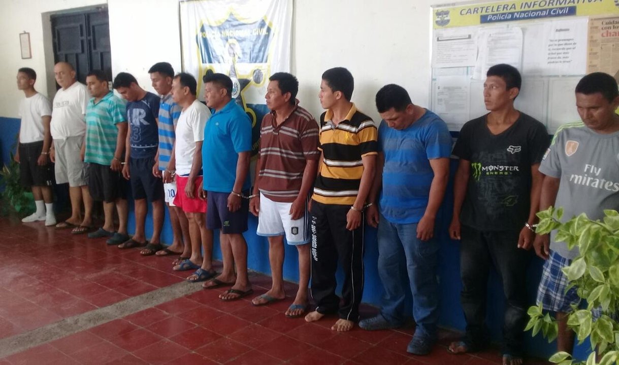 Sujetos capturados durante operativo en Guatajiagua, Morazán